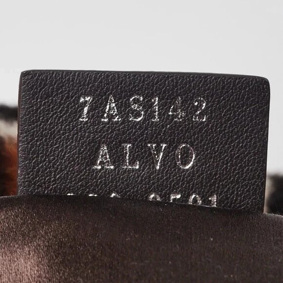 Fendi White/Brown/Black Leopard Print Calf Hair Baguette Crossbody Phone Bag ... - Picture 10 of 10